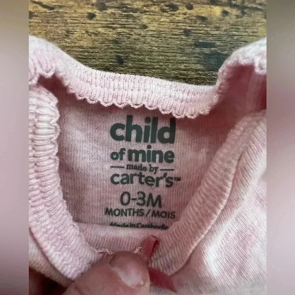 BUNDLE: Child of Mine made by Carters | (2) baby girls onesies. Size: 0-3MOS - Picture 9 of 10